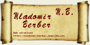 Mladomir Berber vizit kartica